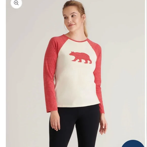 •Hatley• Little Blue House Women's Red Bear Pajama Top - Size Medium - Picture 3 of 9